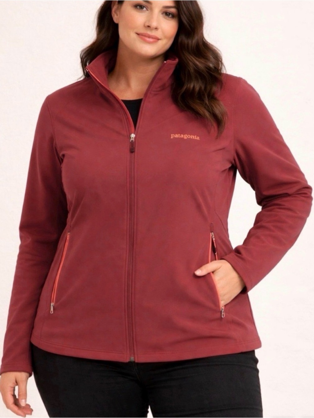 Patagonia Women's Brick Red Full-Zip Utility Jacket